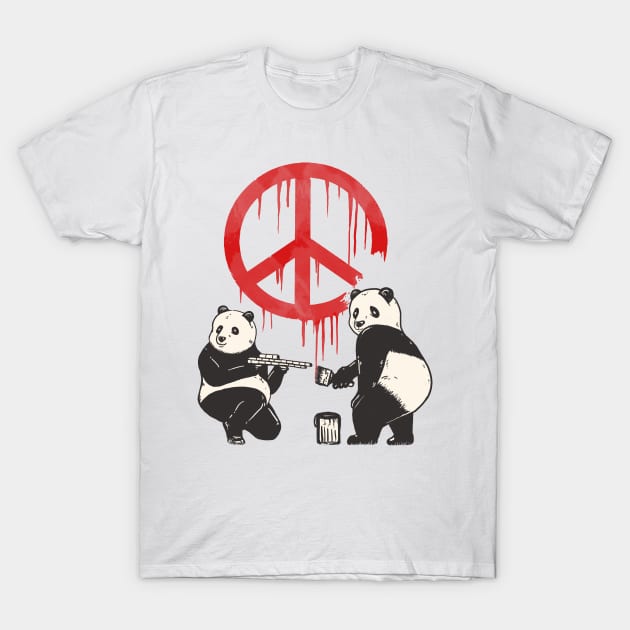 Pandalism Peace Sign T-Shirt by fathi